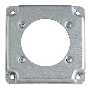 Steel City 4 in. Square Surface Cover, Steel, 1/2 in. Raised, (1) 4 